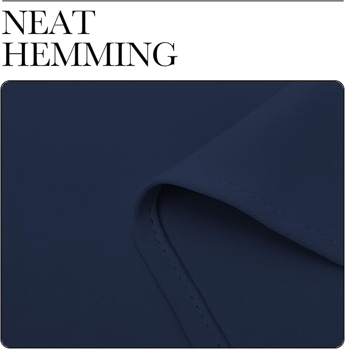 NICETOWN Blackout Curtain Panels for Bedroom, Navy, 2 Panels, W29 x L30-inch, Thermal Insulated Grommet Top Blackout Draperies and Drapes for Basement