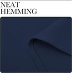 NICETOWN Bedroom Curtains Blackout Draperies, Home Decorations Thermal Insulated Solid Pole Top Blackout Drapes for Living Room (Navy, 1 Pair, 34-inch W x 63-inch L)