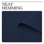NICETOWN Blackout Curtains for Bedroom, Blackout Draperies, Home Decorations Thermal Insulated Solid Rod Pocket Blackout Drapes for Cafe (Navy, One Pair, 70 x 63-inch)