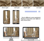 Simplebrand Ava Taupe Short 24 Inches Blackout Curtain 2 Panels Set, Half Window Rod Pocket Privacy Curtain Tiers for Kitchen, Curtains Blackout for Bathroom Shades, W30 x L24 Inch, Taupe