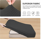 Easy-Going Stretch 3 Pieces Couch Cushion Covers for Sectional Sofa Left/Right L Shape Chaise Lounge Sofa Seat slipcover Anti-Slip Sofa Cover Soft (2 Seater + 1 Chaise, Dark Gray)