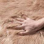 MIULEE Fluffy Rug Soft Shaggy Faux Fur Area Rug Luxury Plush Sheepskin Carpet for Bedroom Living Room Sofa Chair 2 x 3 Feet, Khaki