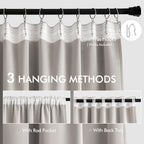 MIULEE Cobblestone Back Tab Blackout Curtains 52x102 Inch Long 2 Panels Set