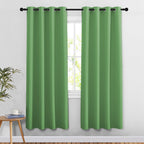 NICETOWN Blackout 78 inch Curtains for Doorway 2 Panels Set, Grommet Thermal Insulated Room Darkening Door Curtains Sound Reducing for Bedroom/Home Office, Forest Green, W52 x L78