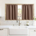 RYB HOME Cafe Blackout Curtains 24 inch Length for RV Camper Kitchen Window