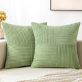 MIULEE Sage Green Decorative Throw Pillow Covers for Couch 18x18 Inch