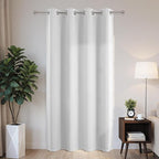 Joydeco Blackout Patio Sliding Door Curtains 84 Inches Long, Grommet Privacy Room Divider Curtains, Extra Wide Thermal Blackout Drapes for Bedroom Living Room (Greyish White, 60Wx84L, 1 Panel)