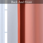 SimpleHome Ombre Coral to Grey White Curtains for Living Room 52Wx84L