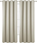 LEMOMO Light Beige Thermal Blackout Curtains/52 x 95 Inch/Set of 2 Panels Room Darkening Curtains