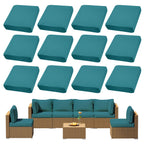 DREAHOTEXTIL 8Pcs Outdoor Cushion Covers, Elastic Patio Cushion Covers
