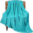 BEDELITE Fleece Blankets Twin Size Teal Throw Blankets for Couch & Bed, Plush Cozy Fuzzy Blanket, Super Soft & Warm Blankets for Spring and Summer