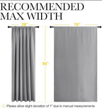 NICETOWN Blackout Curtain Panels 84 inches Long - Thermal Insulated Rod Pocket Blackout Drapes/Draperies for Sliding Glass Door Doorway (2 Panels, W70 x L84 inches, Silver Grey)