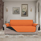 Easy-Going Reversible Couch Cover, 3 Cushion Sofa, Large, Orange/Black