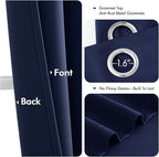 MIULEE Blackout Curtains for Bedroom 2 Panels 40 x 50 Inch Long Navy Blue