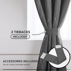 Deconovo Living Room Curtains 54 Inches Long, Blackout Curtains for Bedroom