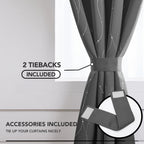 Deconovo Living Room Curtains 45 Inches Long, Blackout Curtains for Bedroom