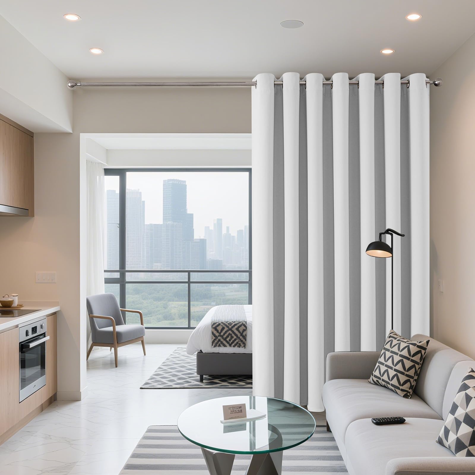 Joydeco Blackout Patio Sliding Door Curtains, Privacy Room Divider Curtains