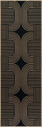 Lahome Modern Geometric Runner Rug, 2x6 Laundry Room Rug Runners for Hallways Non Slip, Washable Outdoor Carpet with Rubber Backing, Farmhouse Non Shedding Kitchen Mats for Floor Entryway