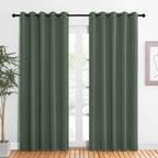 NICETOWN Room Darkening Draperies Window Curtain Panels, Dark Mallard, 2 Panels, W60 x L84 -inch, Thermal Insulated Grommet Room Darkening Curtains for Bedroom