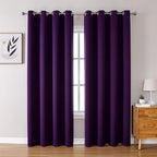 ChrisDowa Blackout Curtains 108 Inches Long 2 Panels Set for Living Room, Grommet Thermal Insulated Room Darkening Curtains for Bedroom (Royal Purple, 52 x 108 Inch)