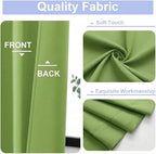 Simplebrand Ava Lime Short Blackout Curtains for Bedroom 54 Inches Long 2 Panels Set, Solid Thermal Insulated, Energy Saving Window Treatment Curtains Blackout Drapes, W40 x L54 Inch
