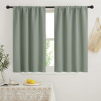 RYB HOME Short Blackout Curtains for Bedroom, Room Darkening Insulated