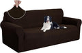 U-NICE HOME Oversized Stretch Couch Cover Slipcover, Chocolate