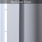 SimpleHome Ombre Black to Grey White Curtains for Living Room 42Wx45L