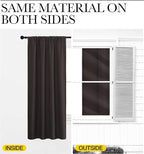 NICETOWN RV Blackout Curtains for Camper Windows, Toffee Brown, 42" x 36", Set of 2, Kitchen Curtains, Short Blackout Drapes, Thermal Insulated Rod Pocket Window Treatment Draperies for Nursery