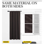 NICETOWN Blackout Curtain Panels 63 inches - Triple Weave Microfiber Energy Saving Thermal Insulated Solid Rod Pocket Blackout Curtains for Bedroom (1 Pair, 42 inches by 63 Inch, Toffee Brown)