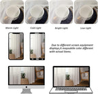 Chyhomenyc Ivory Sheer Valances for Windows - Light Filtering Small Kitchen Curtains, Rod Pocket Short Top Window Treatment Decor for Living Room Bathroom Basement, 42Wx16L inches, 2 Panels