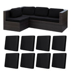 8 Piece Outdoor Cushion Covers, Patio Sofa Cushion Covers, Stretch Fit