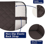 PureFit Reversible Quilted Sofa Cover, Water Resistant Furniture Protector, Washable Couch Cover with Non Slip and Elastic Straps for Kids, Dogs, Pets (Oversized Loveseat, Chocolate/Chocolate)