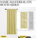 NICETOWN Kitchen Curtains, Short Blackout Curtains & Drapes, Paler Yellow, 34 in x 45 in (W x L), Set of 2, Thermal Insulated Rod Pocket Window Treatment Draperies for Nursery