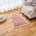 EasyJoy Ultra Soft Fluffy Shaggy Area Rug Faux Fur Rug Chair Cover Seat Pad Fuzzy Area Rug for Bedroom Floor Sofa Living Room (2 x 3 ft Sheepskin, Pink)
