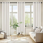 MIULEE Ivory Blackout Curtains for Bedroom Living Room 72 Inches Long 2 Panels, Thermal Insulated Room Darkening Drapes Solid Grommet Noise Reduction Light Blocking Window Treatments 40x72 inch