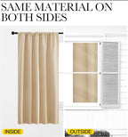 NICETOWN Blackout Room Darkening Curtains - Home Decoration Light & Noise Reducing Thermal Insulated Window Draperies with Rod Pocket Top (Biscotti Beige, 2 Panels, 34 inches Wide x 54 inches Long)