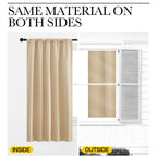 NICETOWN Room Darkening Curtains for Bedroom - Triple Weave Home Decoration Thermal Insulated Solid Drapes for Kitchen (Biscotti Beige, Set of 2 Panels, 62 x 72 Inch)
