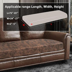 Leather Look Couch Cushion Covers Sofa Seat Slipcovers Sets Couches Furniture Protector for Sectional Armchair Loveseat Pets Kids Stretch Spandex Fabric (1 Cushion XL Sofa, Dark Brown)
