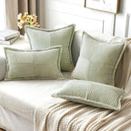 MIULEE Decorative Throw Pillow Covers for Couch 18x18 Inch Light Green