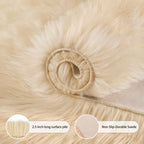 Ciicool Ultra Soft Faux Sheepskin Fur Rug 2x6 Feet Fluffy Rug for Bedroom