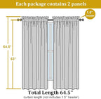 OWENIE Sheer Curtains 63 inch Length 2 Panels Set, Rod Pocket Voile Fimly Sheer Drapes for Living Room/Bedroom, 2pcs, Each 42" W x 63" L，Turquoise Blue