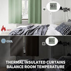 BGment Grass Green Blackout Curtains for Living Room 95 Inch - 2 Panels