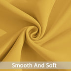 Yakamok Blackout Curtains 38x54 inch Mustard Yellow Thermal Drapes-Bedroom