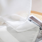 MIULEE White Sheer Curtains 90 Inches Long 4 Panels 42 x 90 Inches