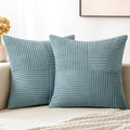 MIULEE Slate Blue Decorative Throw Pillow Covers for Couch 16x16 Inch