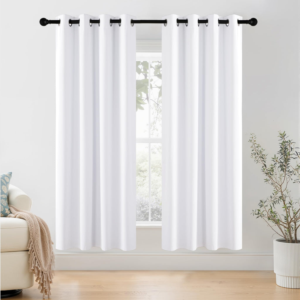 NICETOWN Cappuccino Blackout Curtains for Kitchen 55" w x 78" L 2 Panels