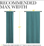 NICETOWN Window Curtains Blackout Drapes - Thermal Insulated Solid Rod Pocket Blackout Curtains/Draperies for Living Room (Sea Teal, One Pair, 42 by 45-Inch)