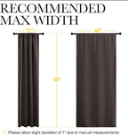 NICETOWN 2 Panels Blackout Curtains, Rod Pocket Thermal Insulated Drapes for Kitchen, Heavy Duty Small Window Treatment for Dorm Room, Studio Apartment, Basement (Toffee Brown, W42 x L30)