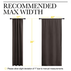 NICETOWN 2 Panels Blackout Curtains, Rod Pocket Thermal Insulated Drapes for Kitchen, Heavy Duty Small Window Treatment for Dorm Room, Studio Apartment, Basement (Toffee Brown, W42 x L30)